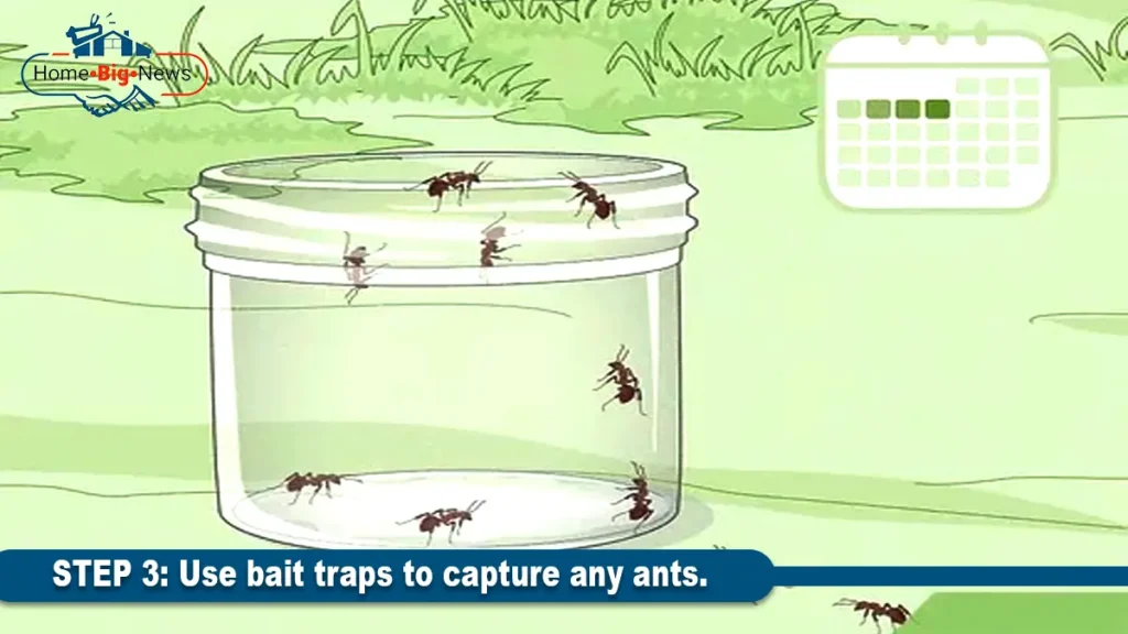 Use bait traps to capture any ants