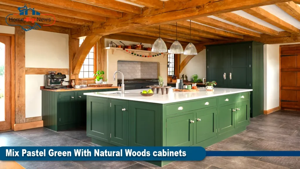 Mix Pastel Green With Natural Woods