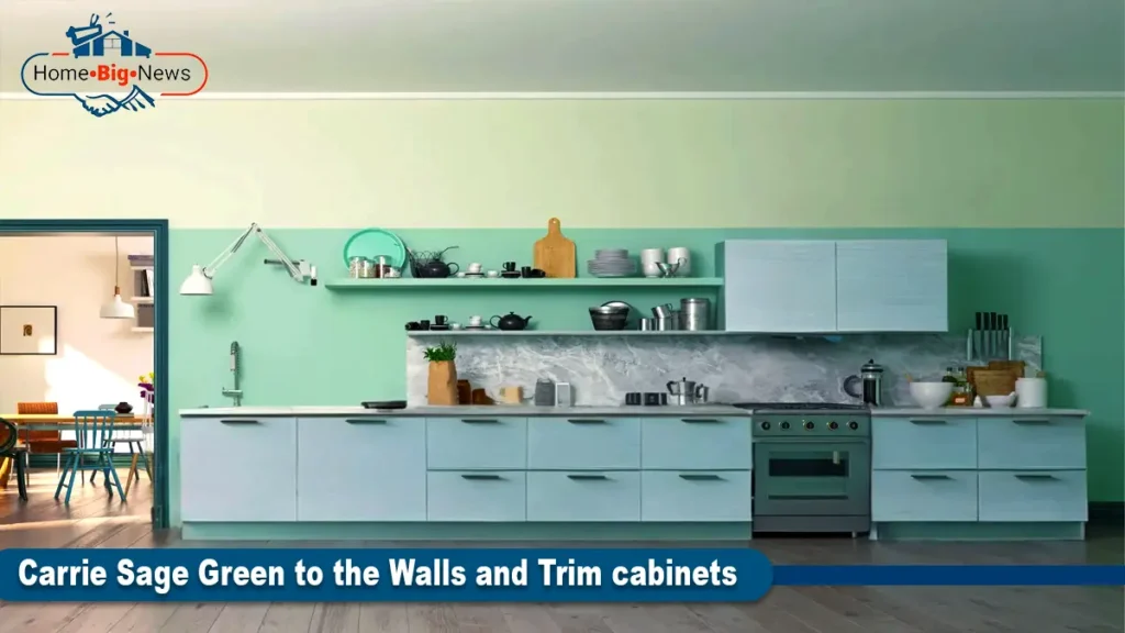 Carry Sage Green to the Walls and Trim