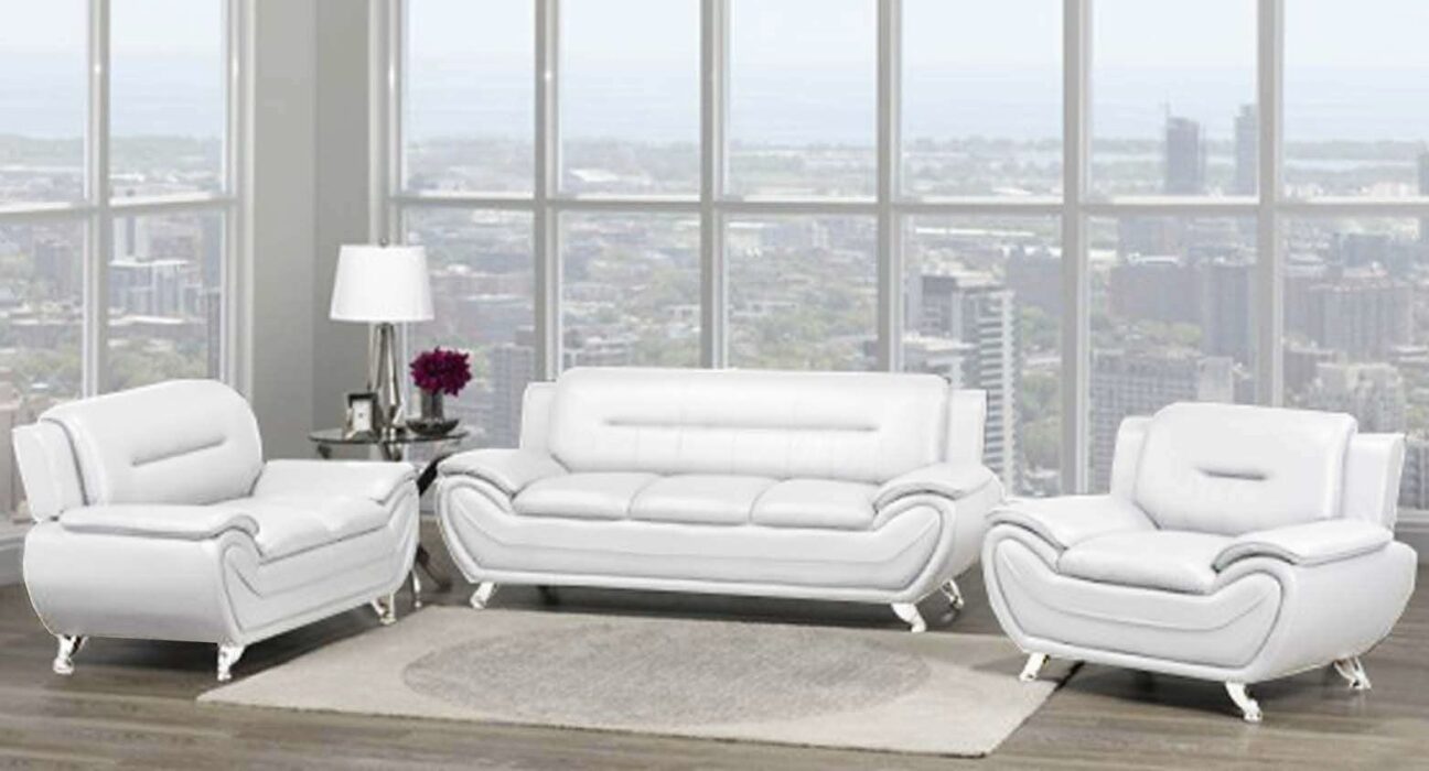 White Leather Sofa