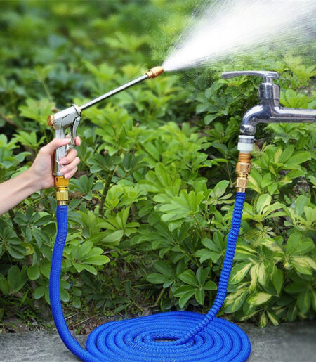 Garden Hose Telescopic Magic Hose Plastic Flexible Car Wash Hose Metal Spray Gun Outdoor Garden Watering - Image 2