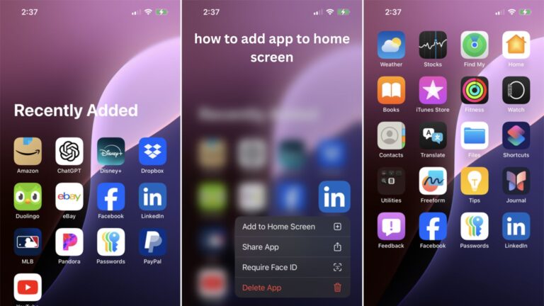 How to Add App to Home Screen Easily