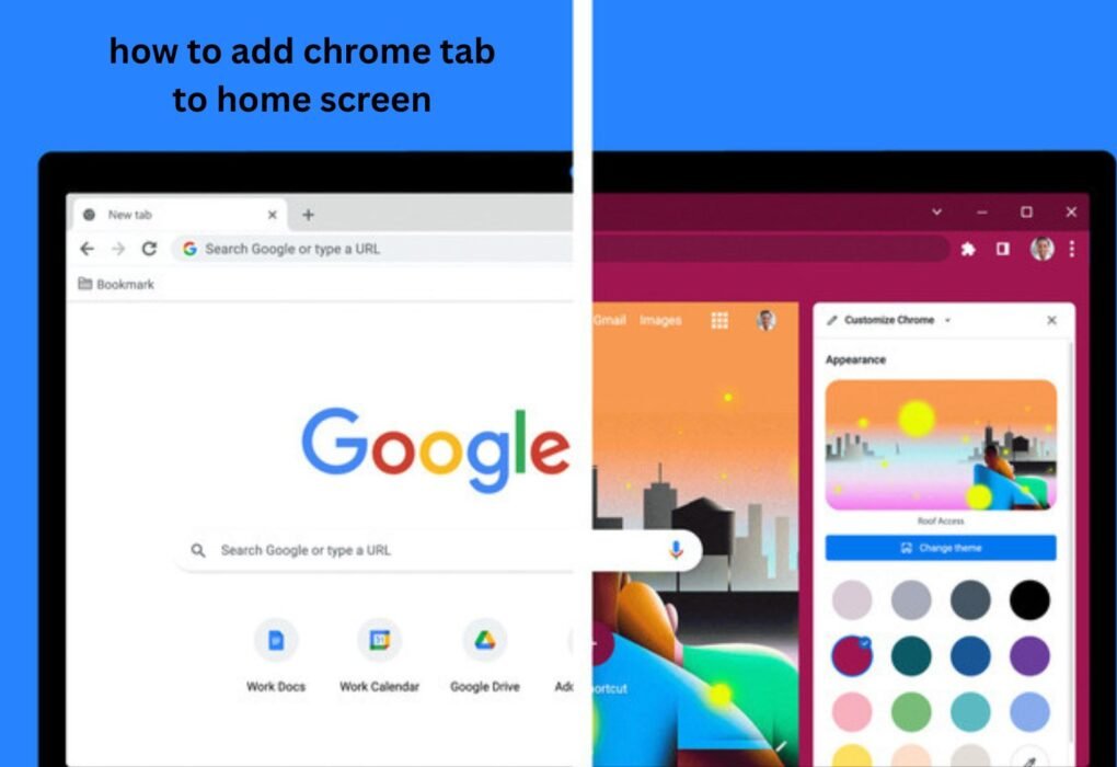 how to add chrome tab to home screen