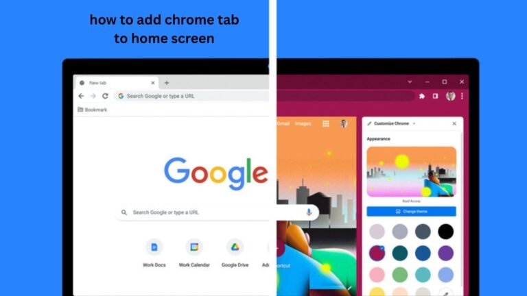 how to add chrome tab to home screen
