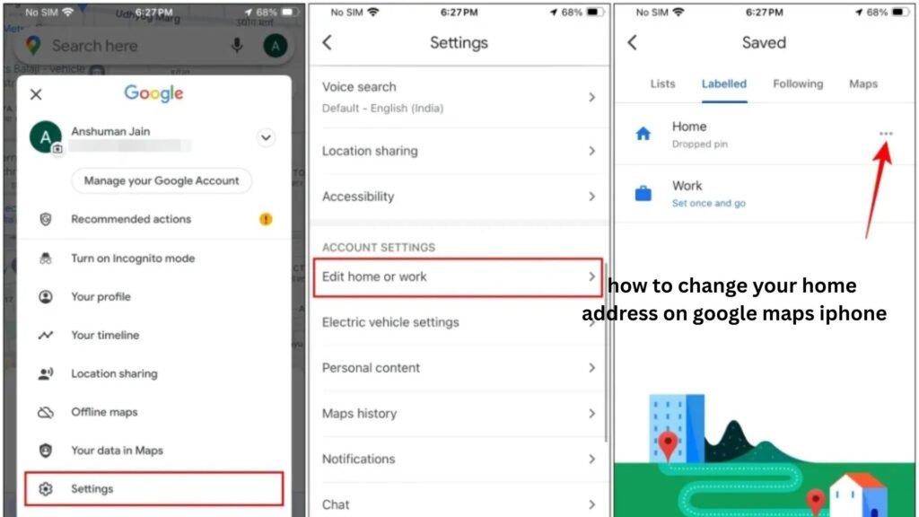 How to Change Your Home Address on Google Maps iPhone