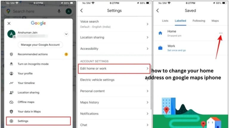 How to Change Your Home Address on Google Maps iPhone